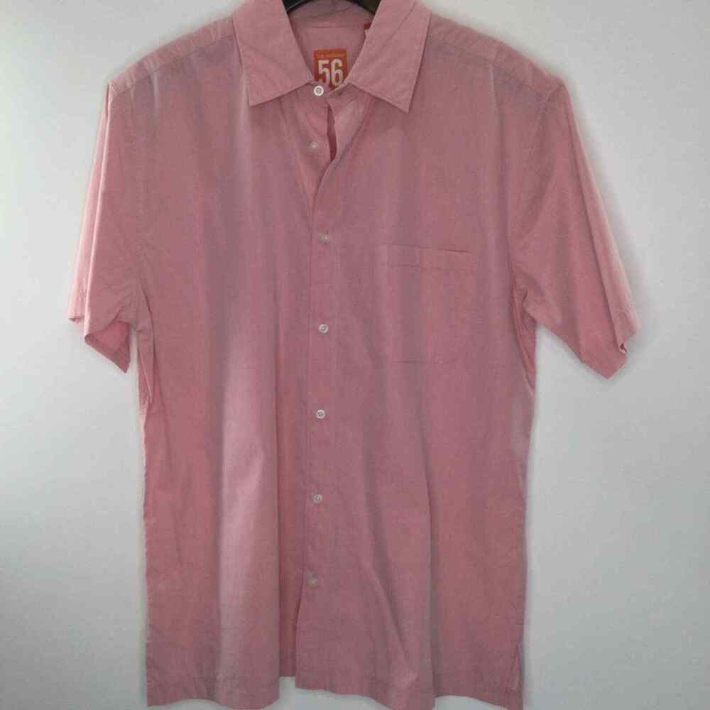 Tori Richard Rose Pink Short-Sleeve Camp Collar Button-Down Shirt